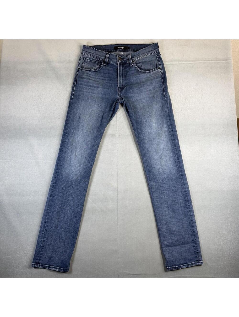 Hudson Blake Slim Straight Jeans Men's 31 Blue Medium Wash Denim